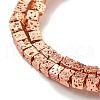 Electroplated Natural Lava Rock Beads Strands G-I360-Z01-4