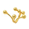 Round Ball Branching 304 Stainless Steel Open Cuff Rings for Women RJEW-Q007-02G-4