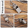CREATCABIN 1pc Alloy Whistle Pendant Necklaces NJEW-CN0001-07-6