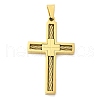 Ion Plating(IP) 304 Stainless Steel Pendants STAS-D110-36G-1