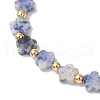 Natural Blue Spot Jasper Beads Stretch Bracelets for Women BJEW-JB11768-04-3