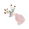 Natural Mixed Gemstone Chips Tree of Life Display Decorations AJEW-JD00015-03-3