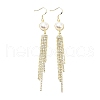 Resin Imitation Pearl with Crystal Rhinestone Dangle Earrings EJEW-C037-03LG-1