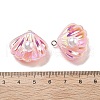 Resin Imitation Pearl Iridescent Pendants RESI-I062-01B-3