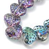 Electroplate Transparent Glass Beads Strands EGLA-R114-02A-HP02-3