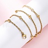 304 Stainless Steel Round Rope Chain Necklaces NJEW-C073-04G-3