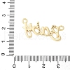 Brass Micro Pave Clear Cubic Zirconia Links KK-D357-03E-G-3