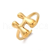 304 Stainless Steel Open Cuff Rings for Women RJEW-M060-01G-08-4