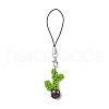 Handmade Glass Seed Beaded Cactus Pendant Decorations HJEW-MZ00227-2