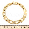 304 Stainless Steel Trapezoid Link Chain Bracelets for Women Men BJEW-F488-46G-5
