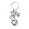 Tibetan Style Alloy Keychains KEYC-JKC01250-04-2