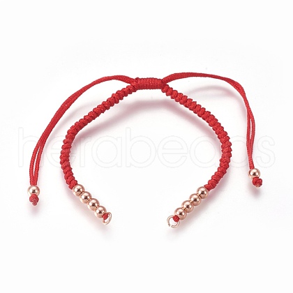 Nylon Cord Braided Bead Bracelets Making BJEW-F360-FRG18-1