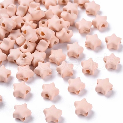 Spray Painted Acrylic Beads MACR-S373-45-O06-1