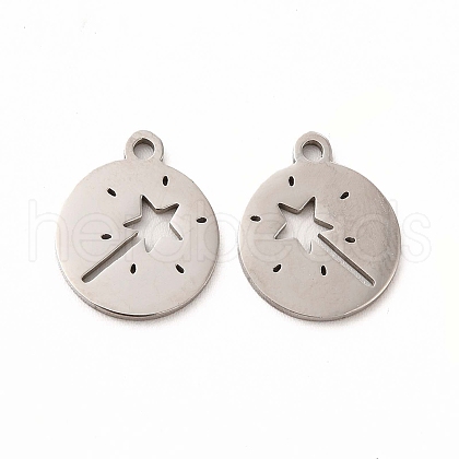 Non-Tarnish 201 Stainless Steel Charms STAS-E188-08P-1