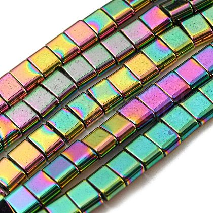 Electroplated Non-magnetic Synthetic Hematite Beads Strands G-C106-B02-10B-1