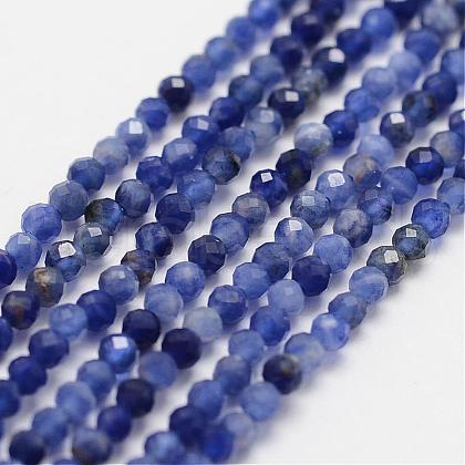 Natural Grade A Sodalite Beads Strands G-G663-21-2mm-1