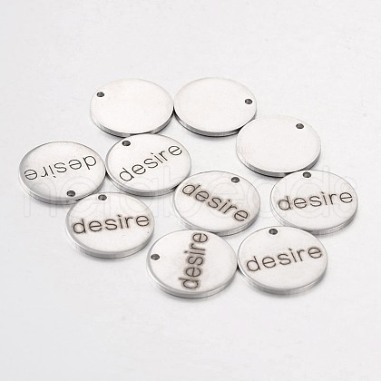 Non-Tarnish Stainless Steel Pendants STAS-O078-C05-1