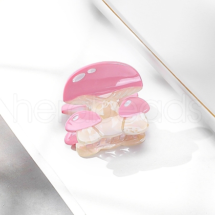 Cute Mushroom Cellulose Acetate Claw Hair Clips PW-WG40B9D-01-1