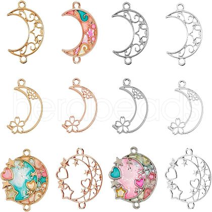 Olycraft Alloy Kitten Open Back Bezel Links PALLOY-OC0002-42-RS-1