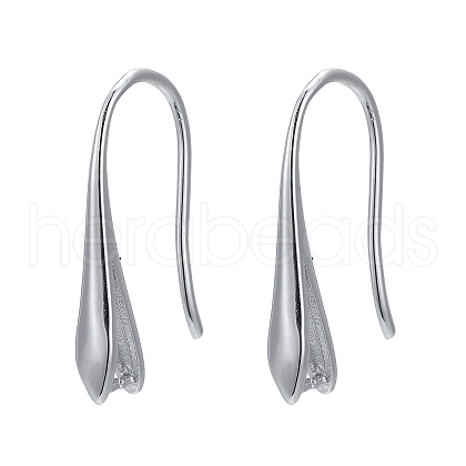 Anti-Tarnish Rhodium Plated 925 Sterling Silver Earring Hooks STER-K168-116P-1