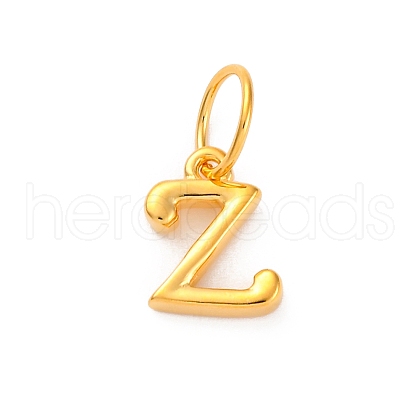 925 Sterling Silver Letter Charms with Jump Rings STER-R008-01G-Z-1