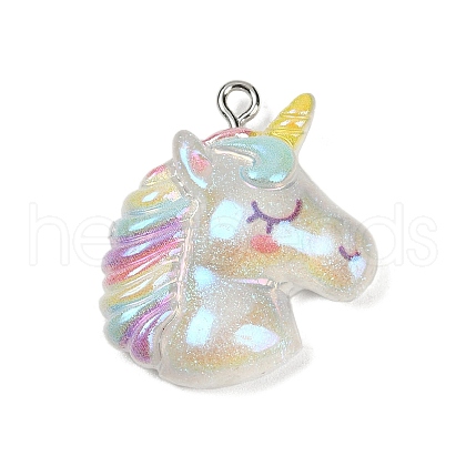 Transparent Resin Pendants RESI-R467-01P-04-1
