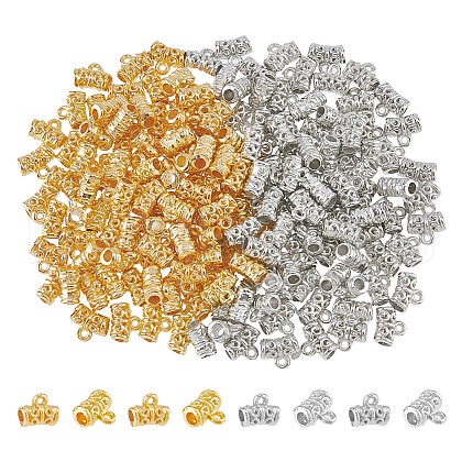 DICOSMETIC 200Pcs 2 Colors CCB Plastic Tube Bails CCB-DC0001-11-1
