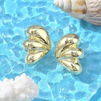 Brass Stud Earrings for Women EJEW-U035-04G-1