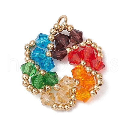 Imitation Austrian Crystal Beads Pendants PALLOY-TA00241-01-1