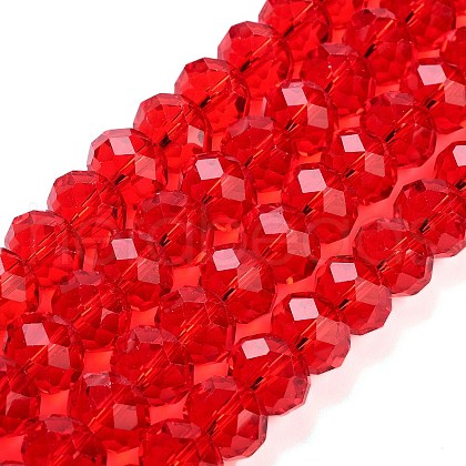 Handmade Imitate Austrian Crystal Faceted Rondelle Glass Beads X-G02YI0G4-1