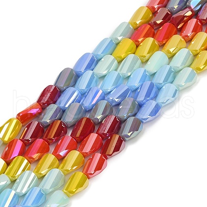 Electroplate Glass Beads EGLA-D300-01B-1