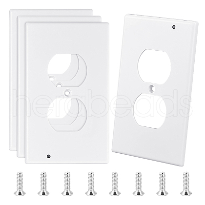 Plastic 1-Gang Socket Cover Plate KY-WH0046-97-1