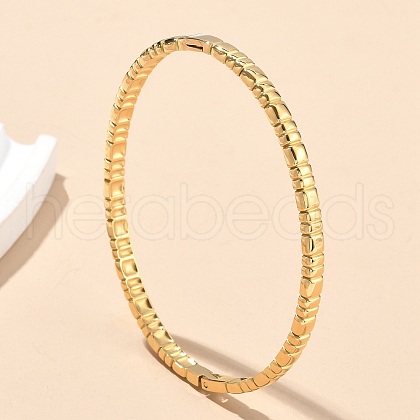 304 Stainless Steel Bangles for Women AJEW-P127-17G-1