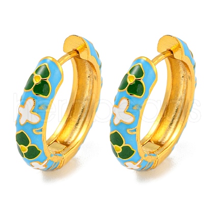 Rack Plating Brass Hoop Earrings EJEW-C102-45G-02-1