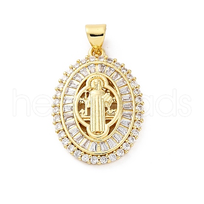 Brass Micro Pave Cubic Zirconia Pendants KK-S510-44G-02-1