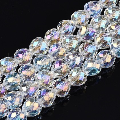 Transparent Glass Beads Strands EGLA-T008-14A-02-1