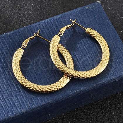 201 Stainless Steel Hoop Earrings EJEW-P304-10G-1