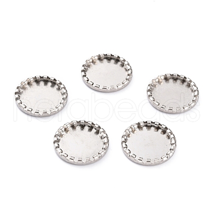 304 Stainless Steel Cabochon Settings STAS-Y001-08P-1