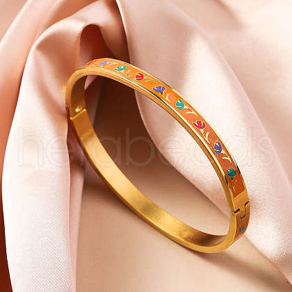 304 Stainless Steel Enamel Bangles FS-WG30162-03-1