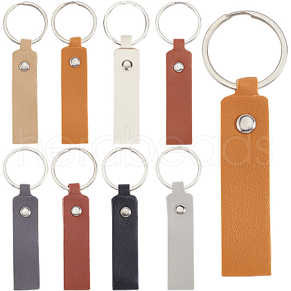 SUNNYCLUE 8 Colors PU Leather Keychain KEYC-SC0001-22-1