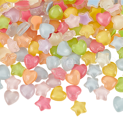 ARRICRAFT 200Pcs 2 Styles Plastic Cabochons KY-AR0001-37-1