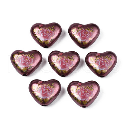 Spray Painted Opaque Acrylic Beads SACR-S305-28-B04-1