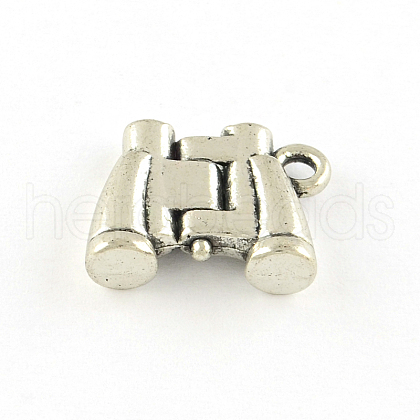 Binocular Tibetan Style Alloy Charms TIBEP-S293-030AS-LF-1