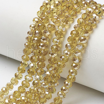 Electroplate Glass Beads Strands EGLA-A034-T2mm-K17-1