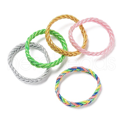 Sparkling Plastic Cord Braided Stretch Bracelets BJEW-R313-04-1