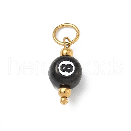 304 Stainless Steel Enamel Pendants STAS-U054-05G-1