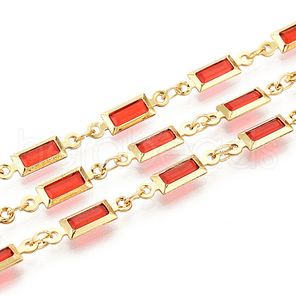 Brass Rectangle Link Chains CHC-N023-03B-G-1