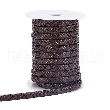 10M 8-Ply PU Leather Braided Cord WL-WH0014-01B-1