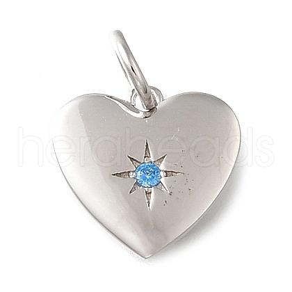 925 Sterling Silver Micro Pave Clear Cubic Zirconia Charms STER-V001-01P-03-1