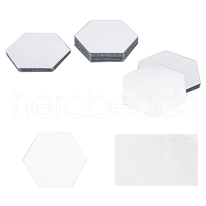 Acrylic Hexagon Mirror Wall Decor DIY-WH0221-30C-1